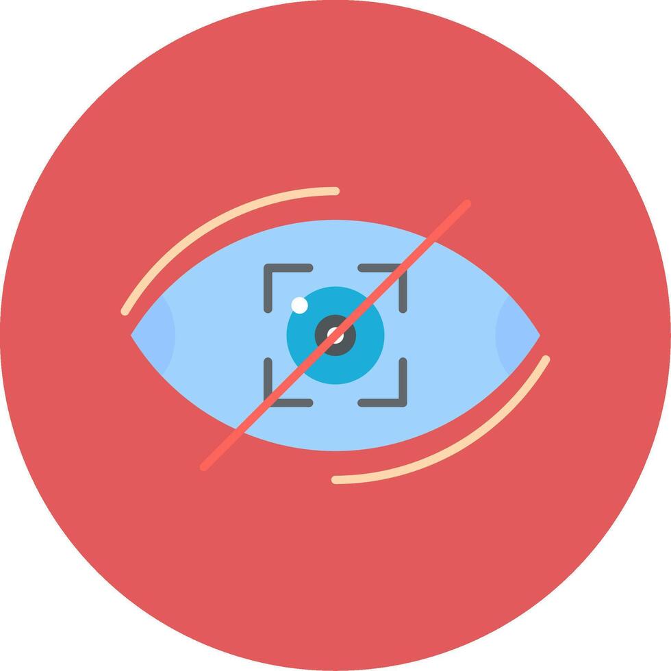 visibilidad apagado plano circulo icono vector