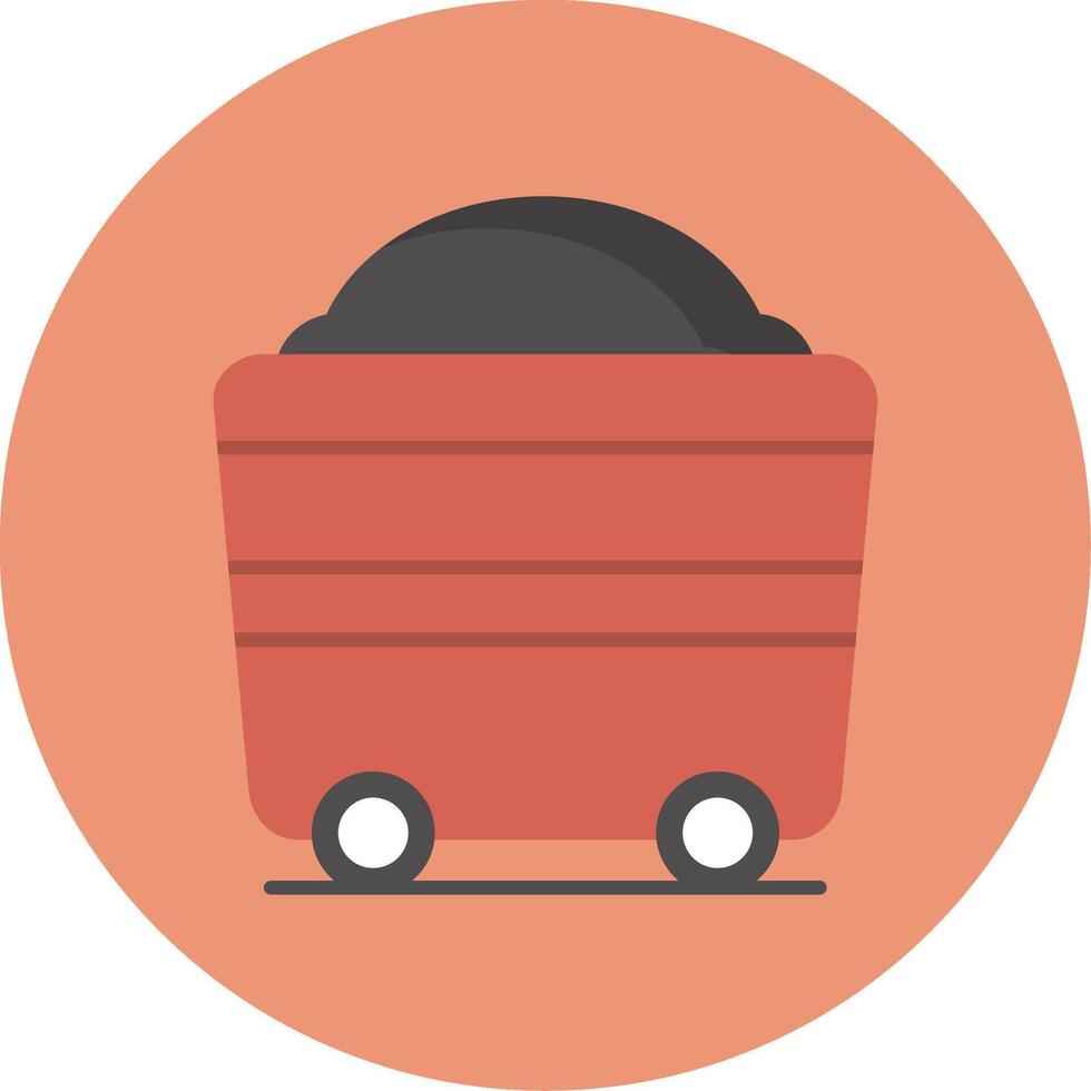 Wagon Flat Circle Icon vector