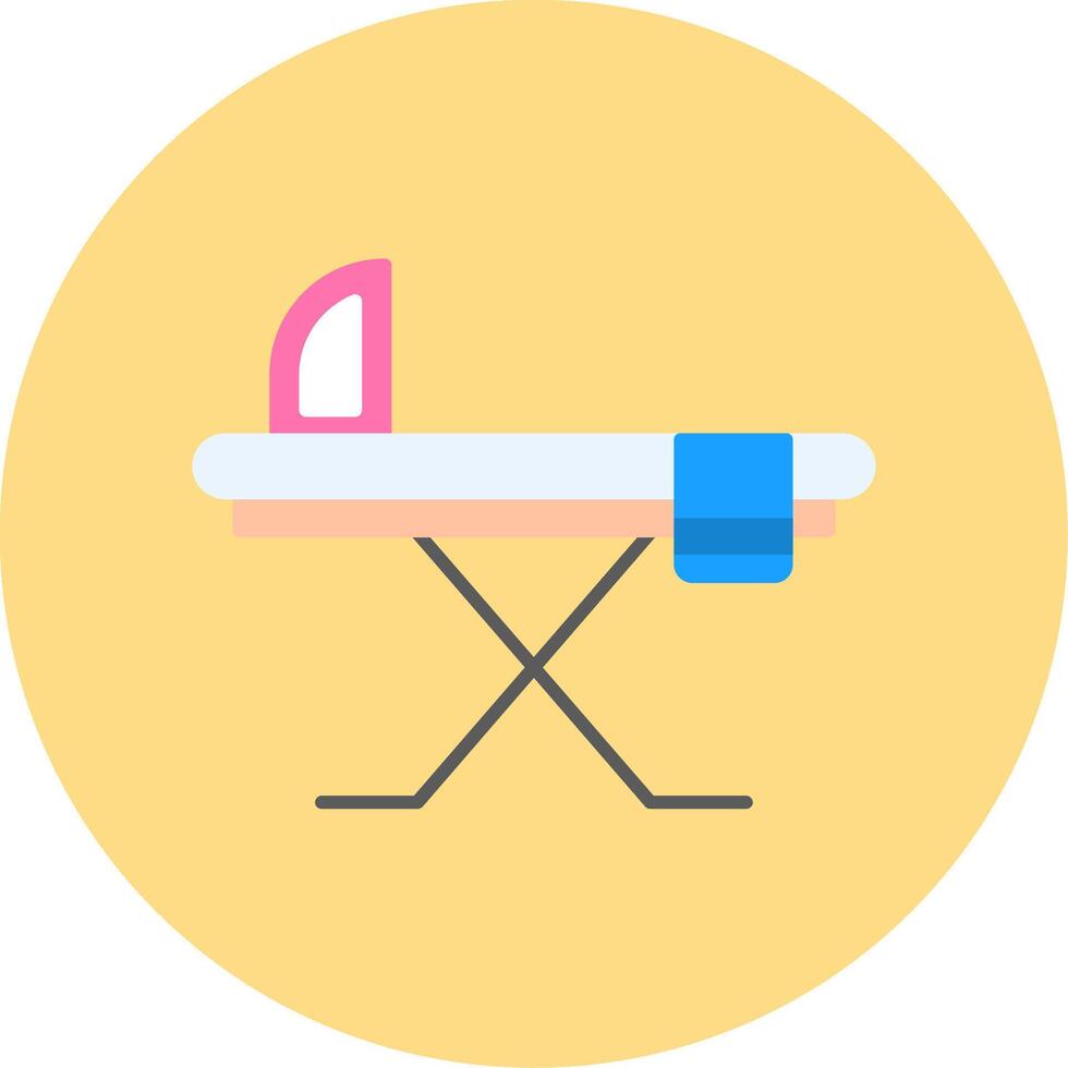 Ironing Board Flat Circle Icon vector