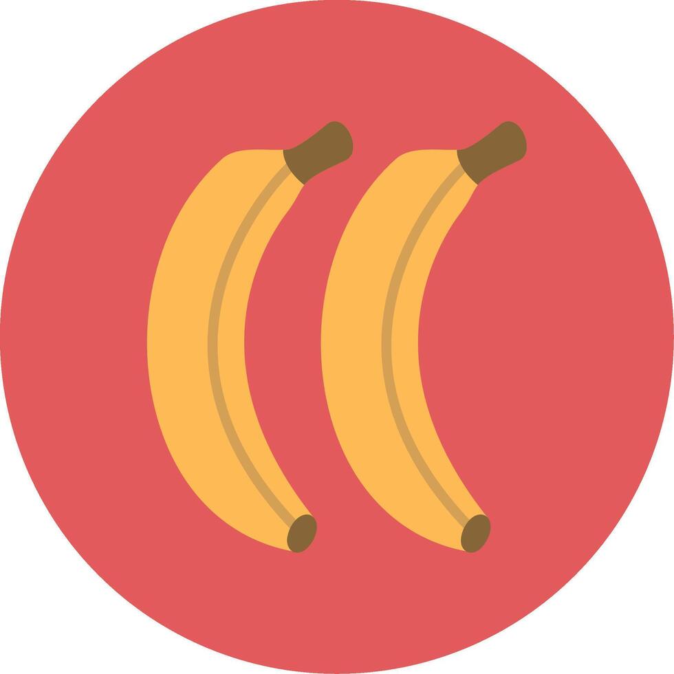 Bananas Flat Circle Icon vector