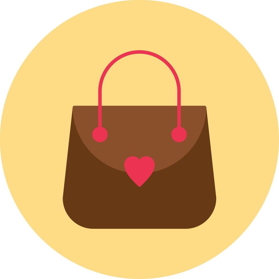 Purse Flat Circle Icon vector