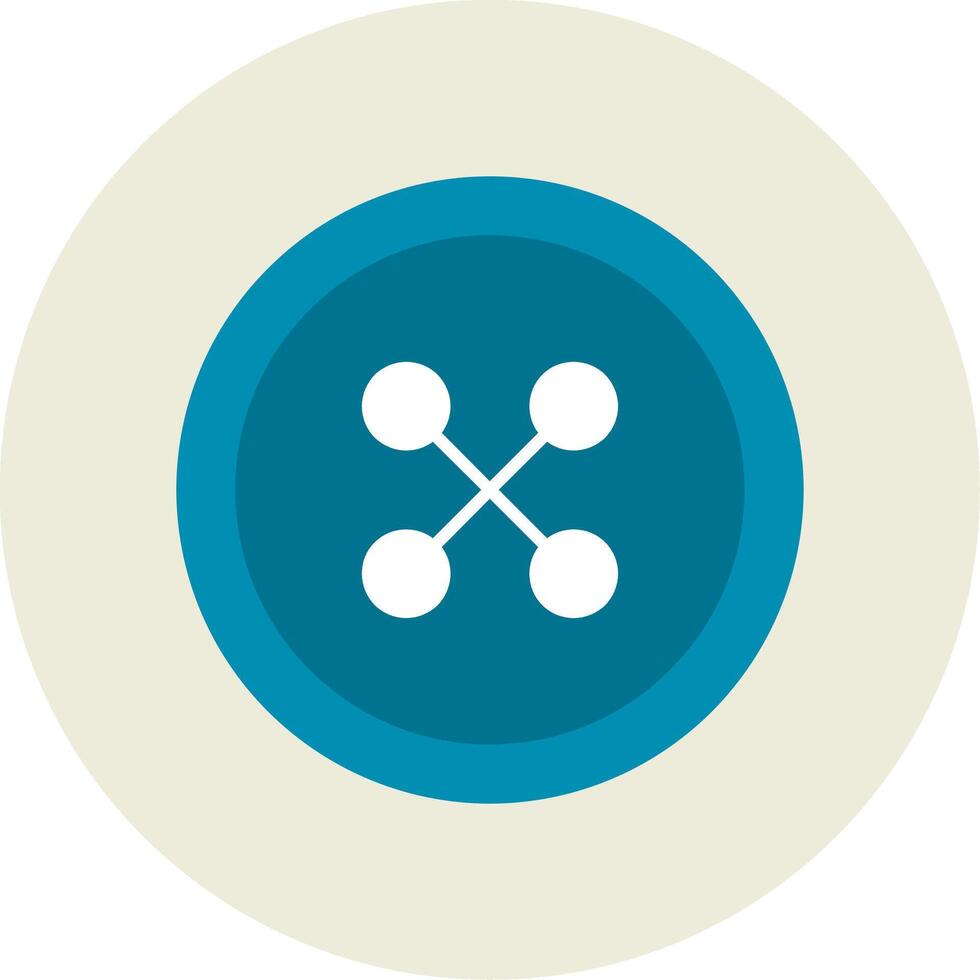 Cloth Button Flat Circle Icon vector