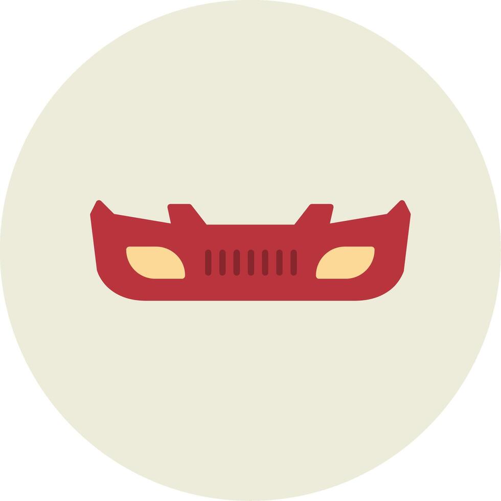 Bumper Flat Circle Icon vector