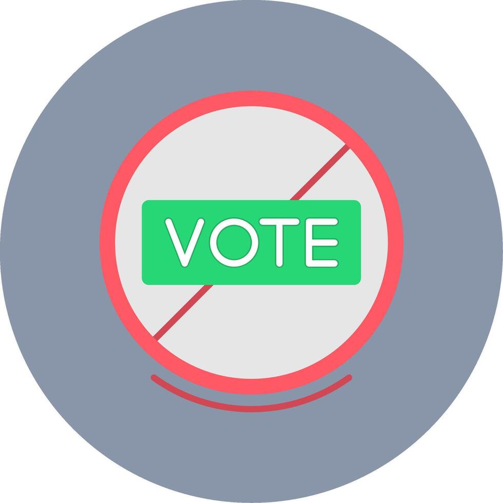 Forbidden Sign Flat Circle Icon vector