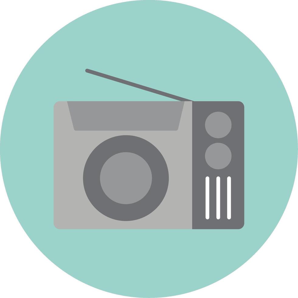Radio Flat Circle Icon vector