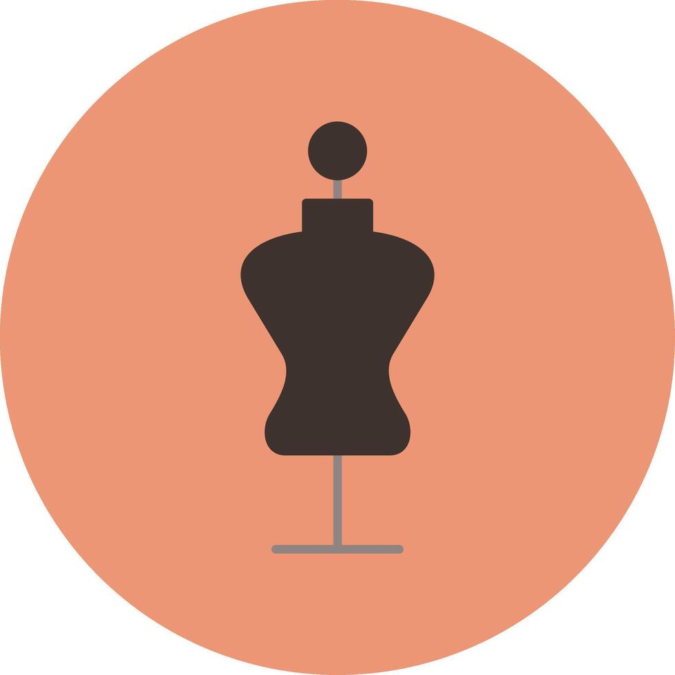 Mannequin Flat Circle Icon vector