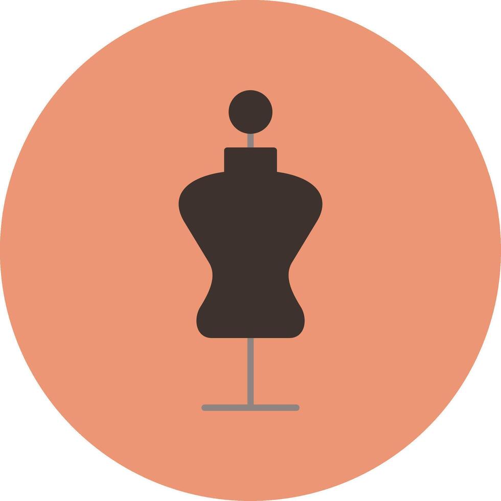 Mannequin Flat Circle Icon vector