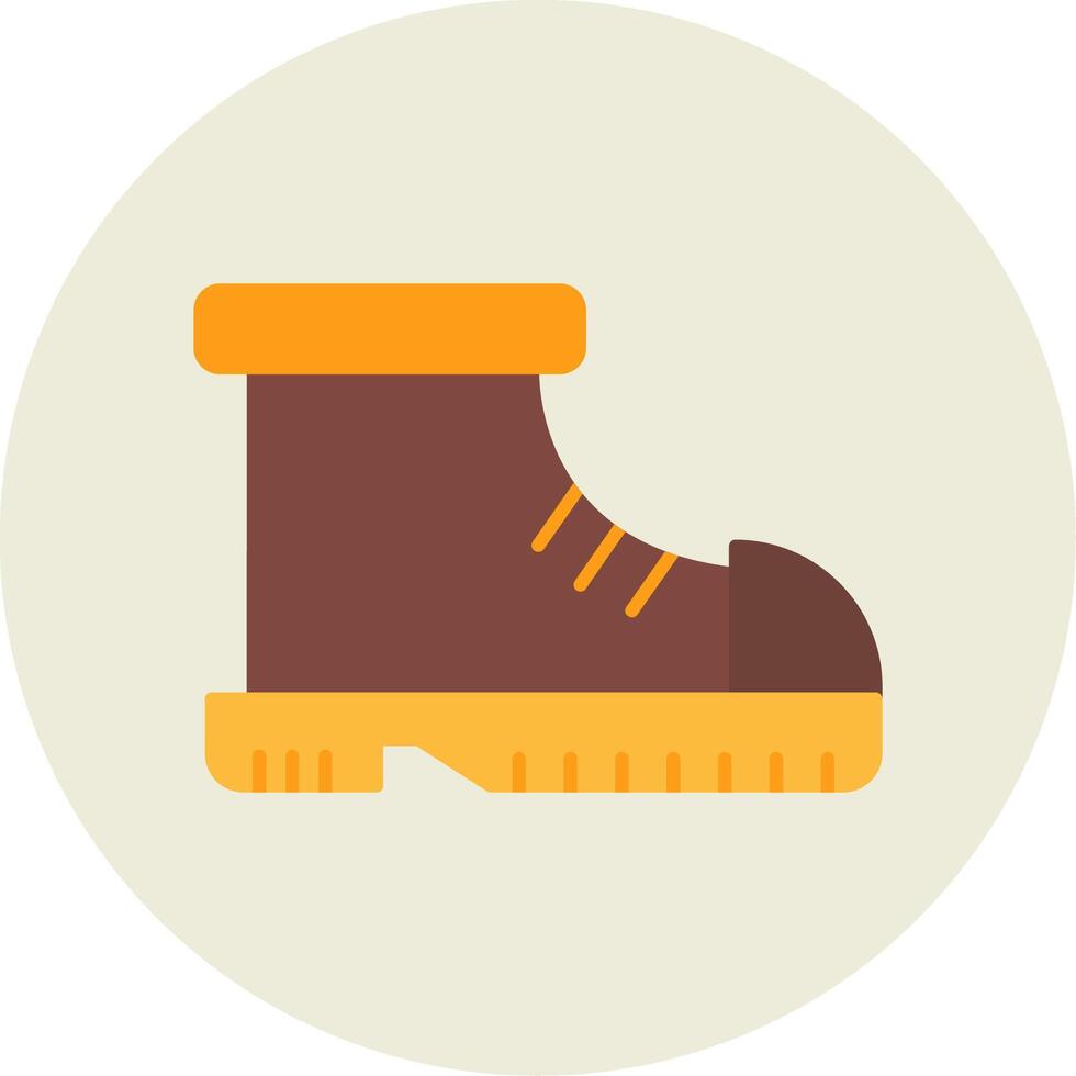 Boot Flat Circle Icon vector