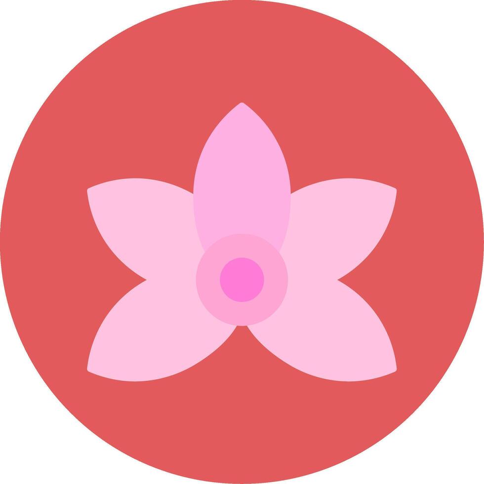 Lily Flat Circle Icon vector