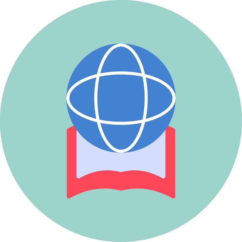 Global Education Flat Circle Icon vector
