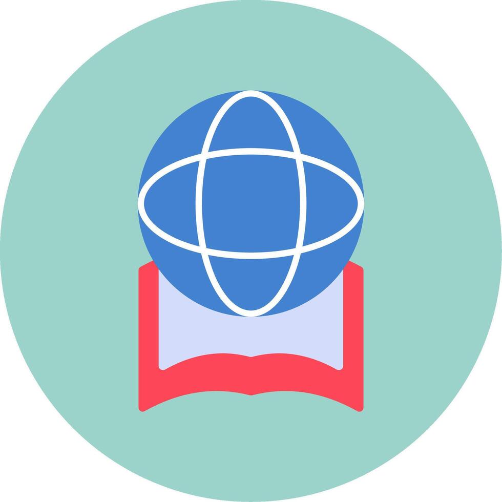 global educación plano circulo icono vector