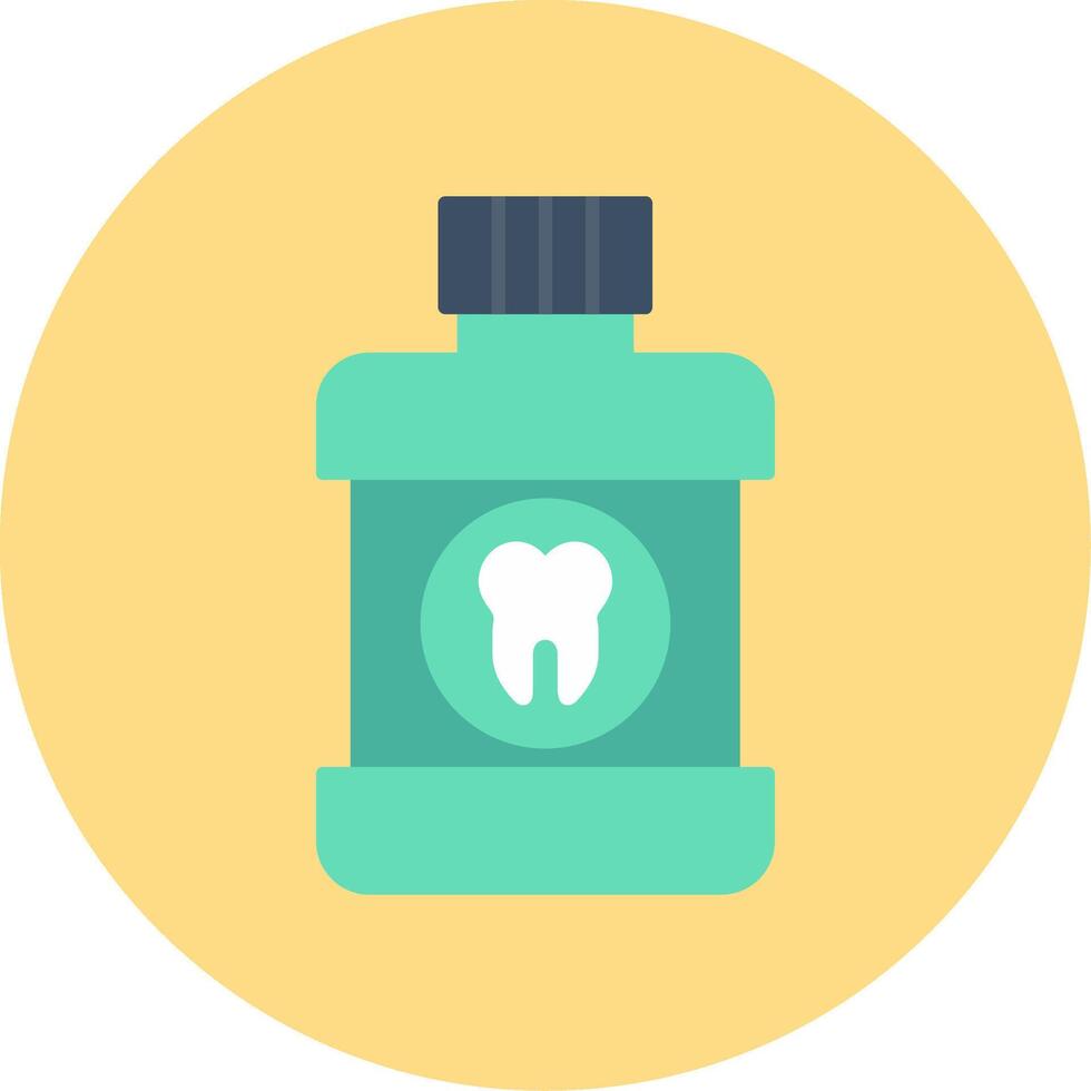 Mouthwash Flat Circle Icon vector