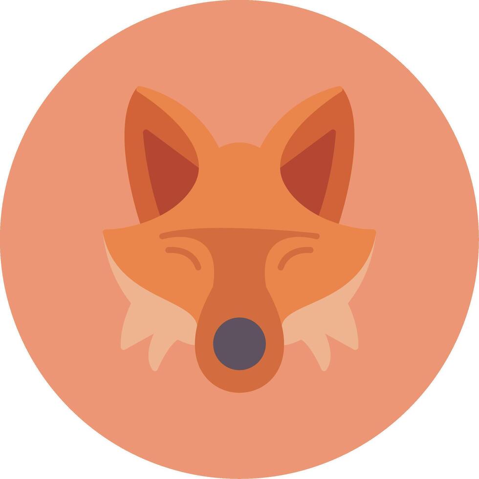 Fox Flat Circle Icon vector