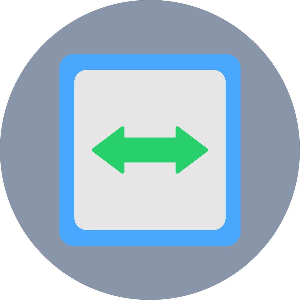 Opposite Flat Circle Icon vector