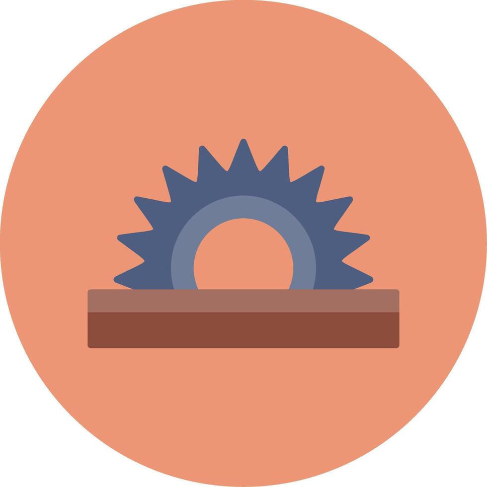 Circular Saw Flat Circle Icon vector