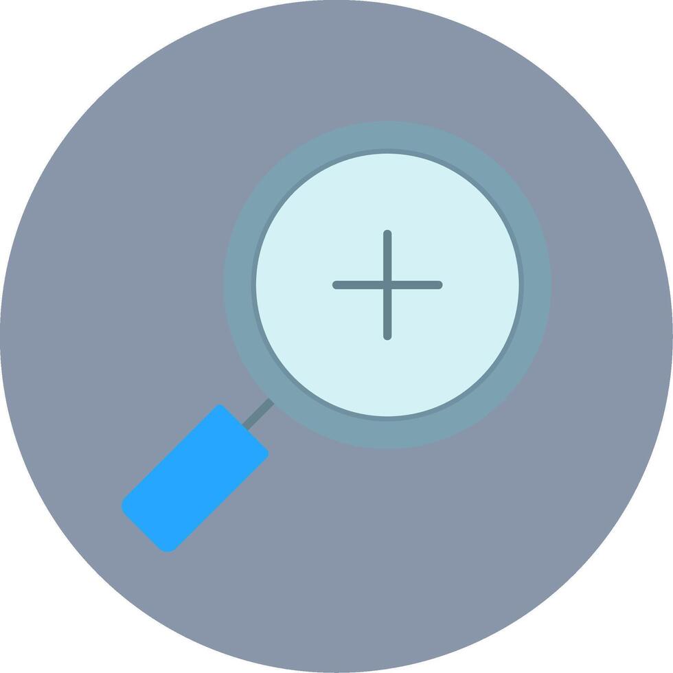 Zoom In Flat Circle Icon vector