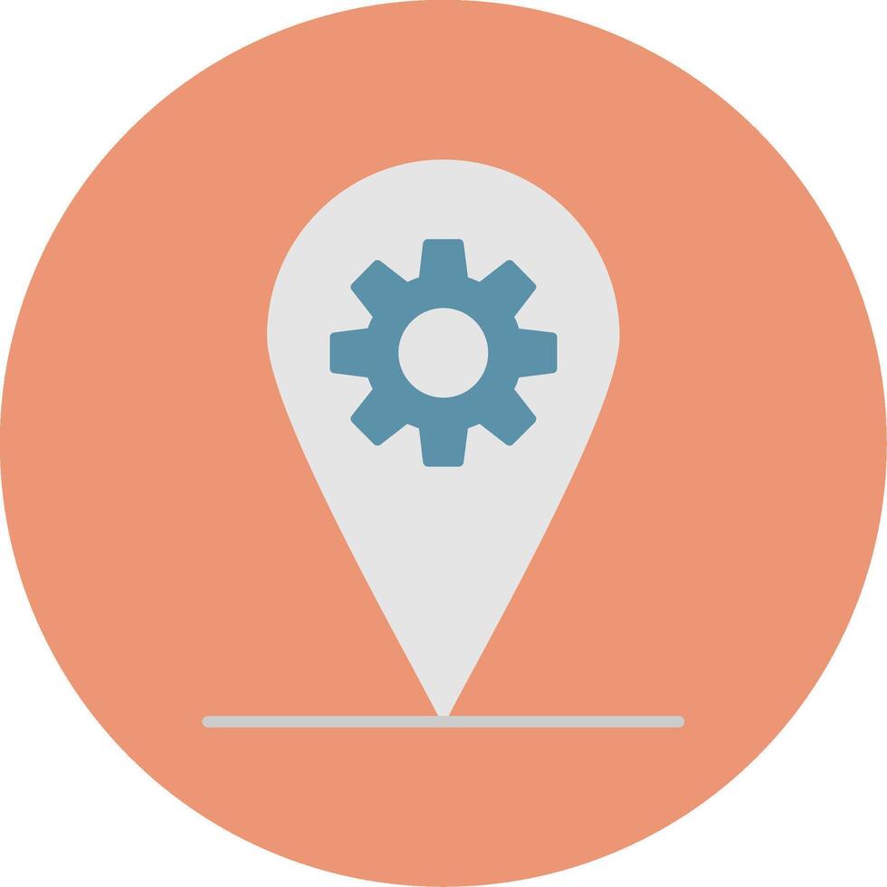 Localization Flat Circle Icon vector