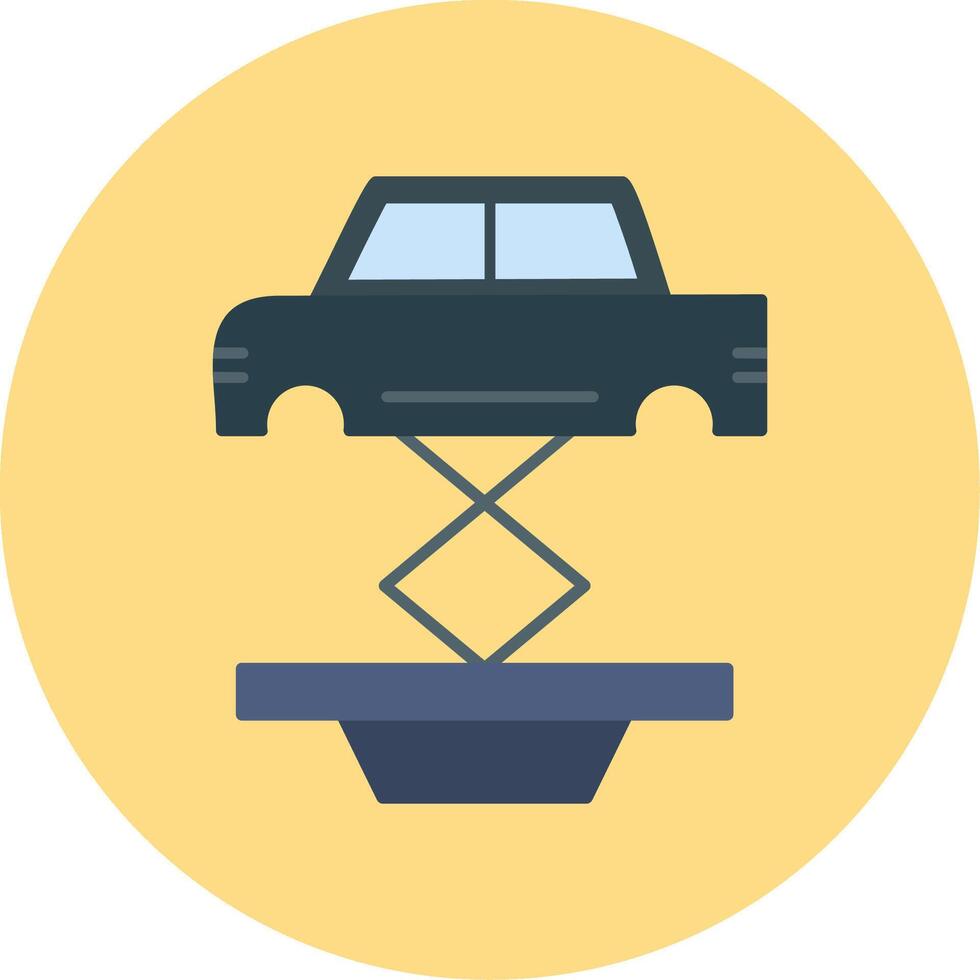 Car Repair Flat Circle Icon vector