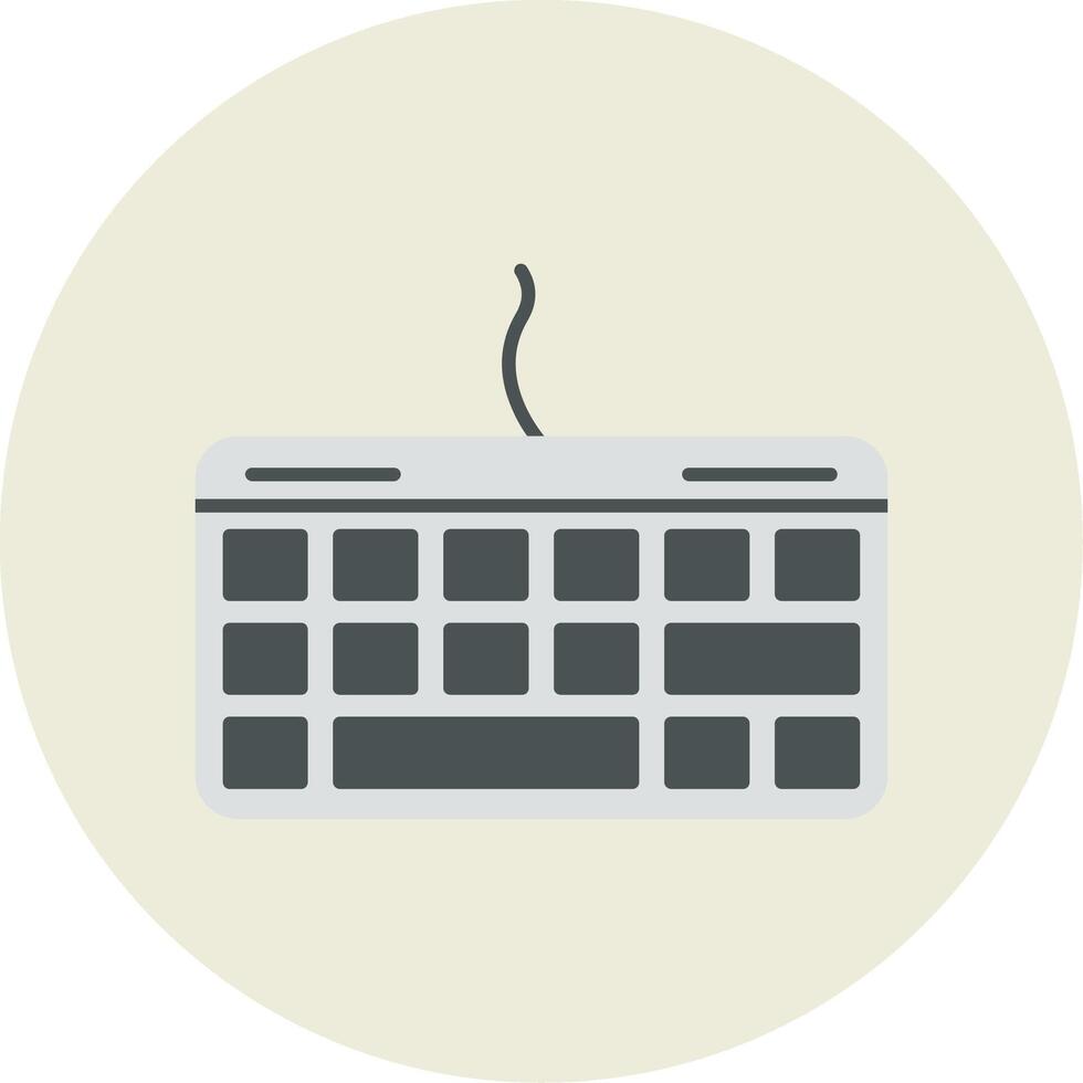 keyboard Flat Circle Icon vector