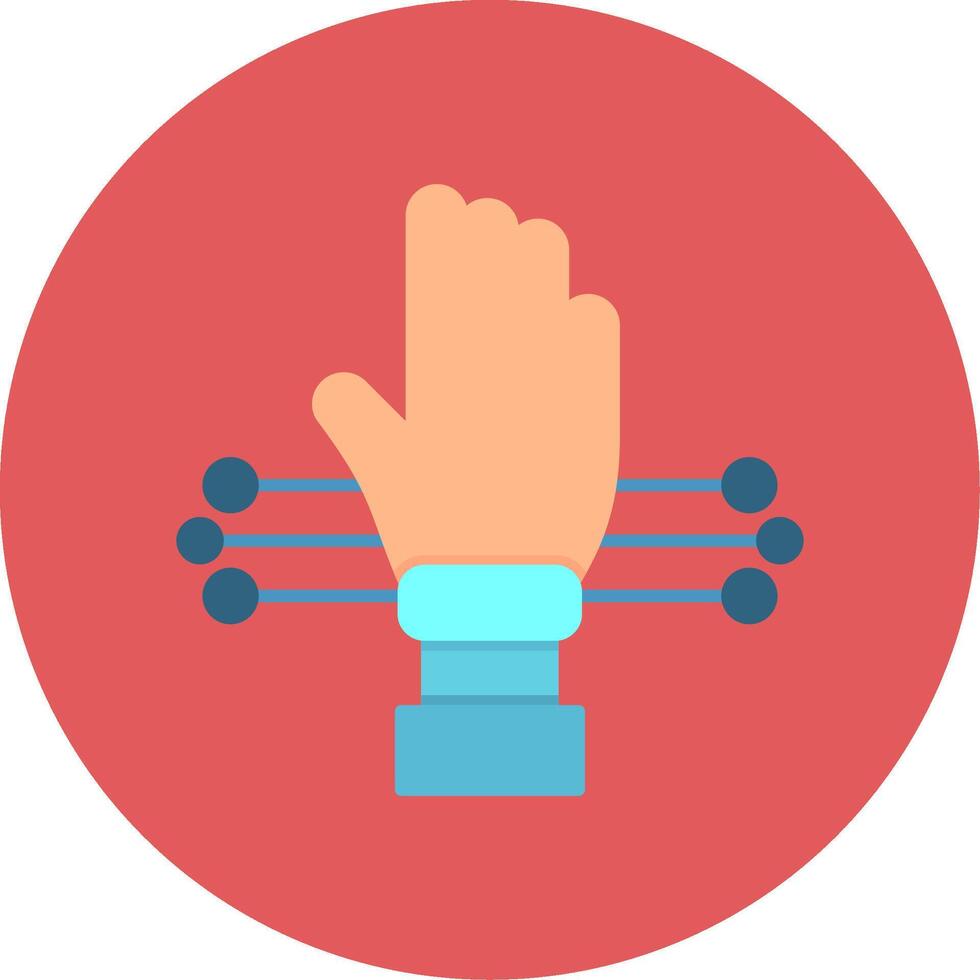 Glove Flat Circle Icon vector
