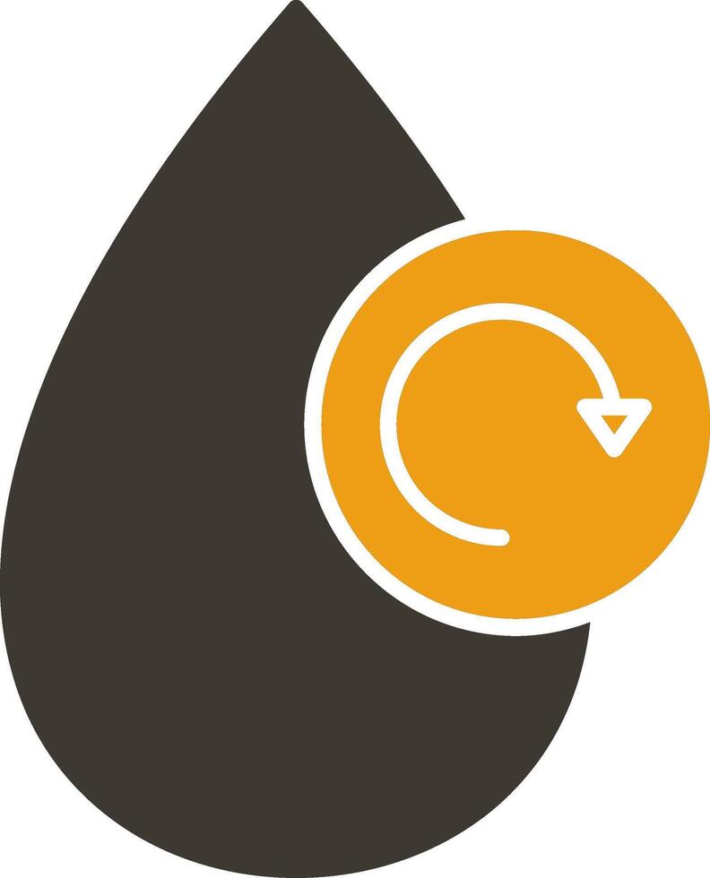 Water Recycle Glyph Two Colour Icon vector