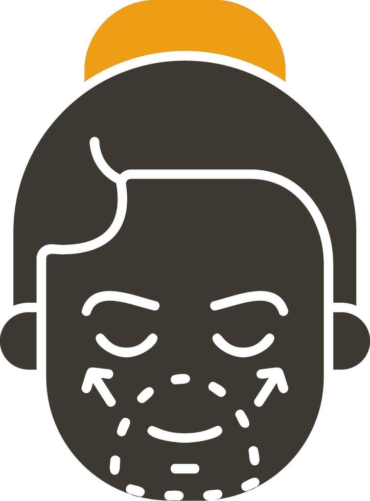 Facial Plastic Surgery Glyph Two Colour Icon vector