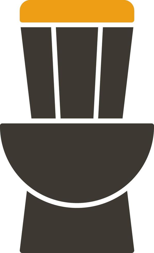 Toilet Glyph Two Colour Icon vector