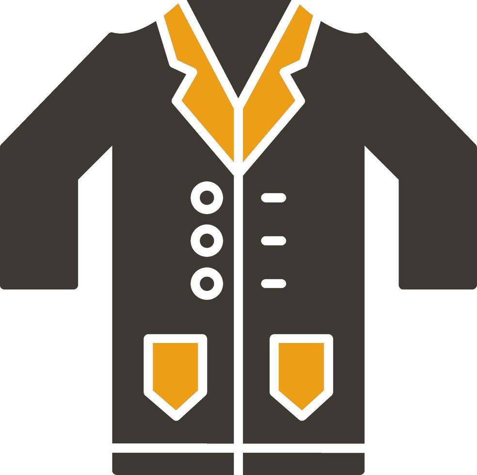 Lab Coat Glyph Two Colour Icon vector