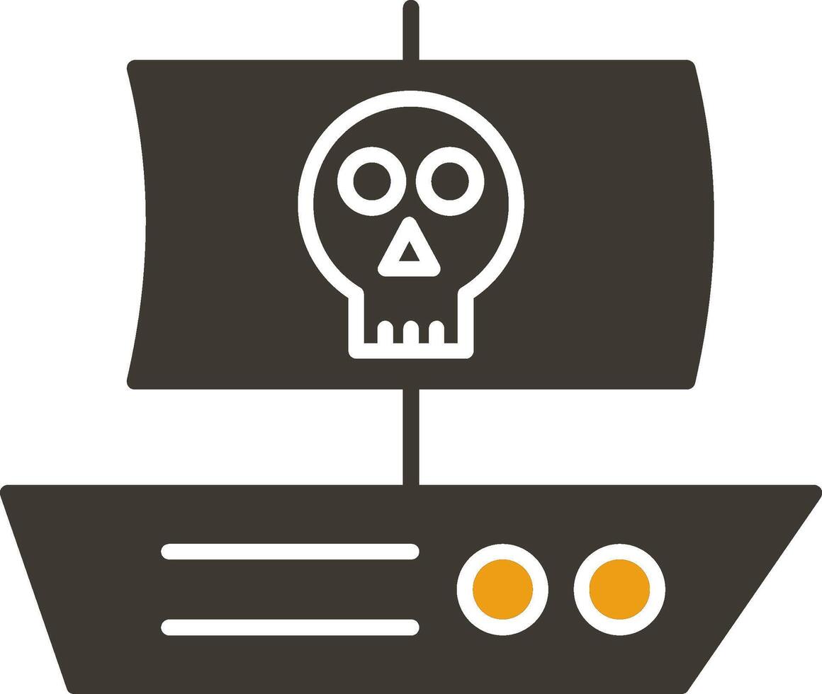 Pirate Glyph Two Colour Icon vector