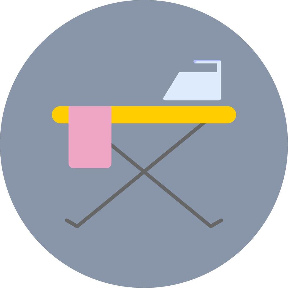 Iron Board Flat Circle Icon vector