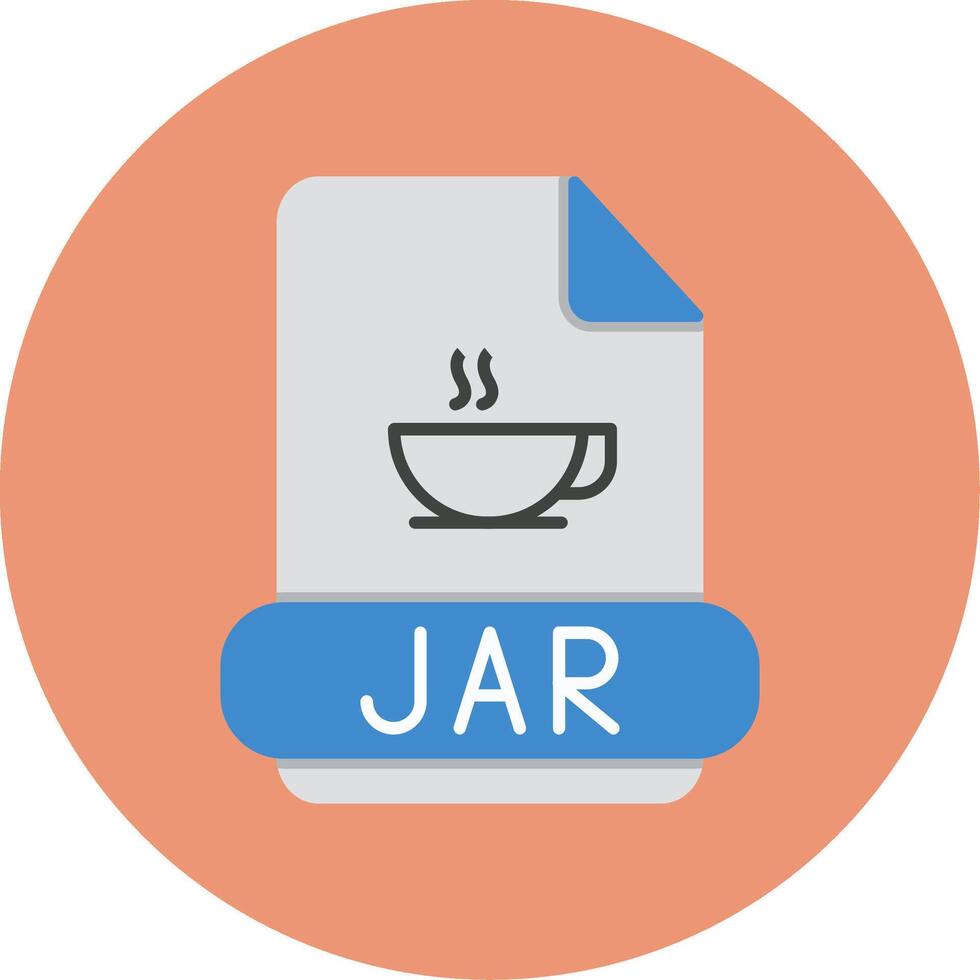 Jar Flat Circle Icon vector