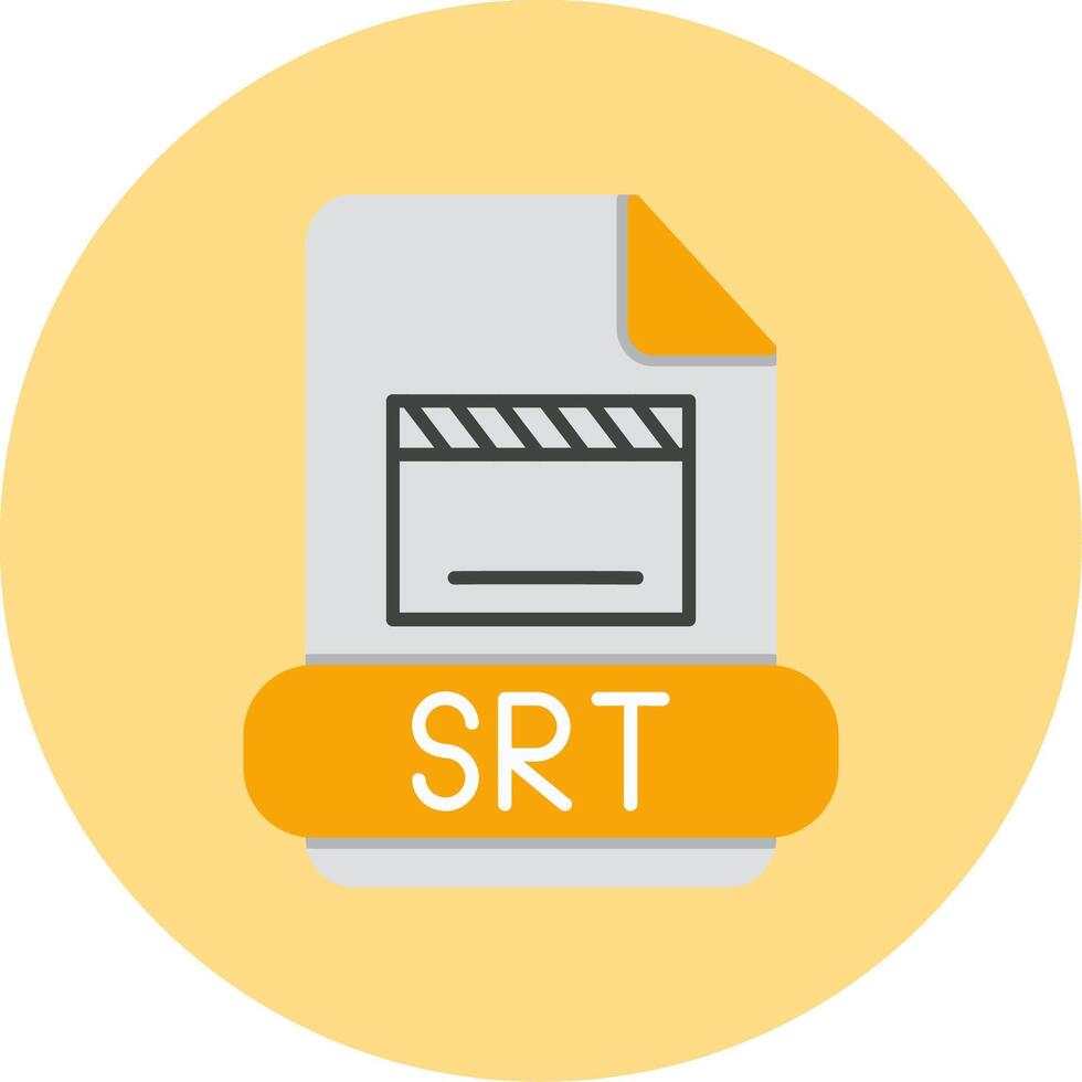 srt plano circulo icono vector