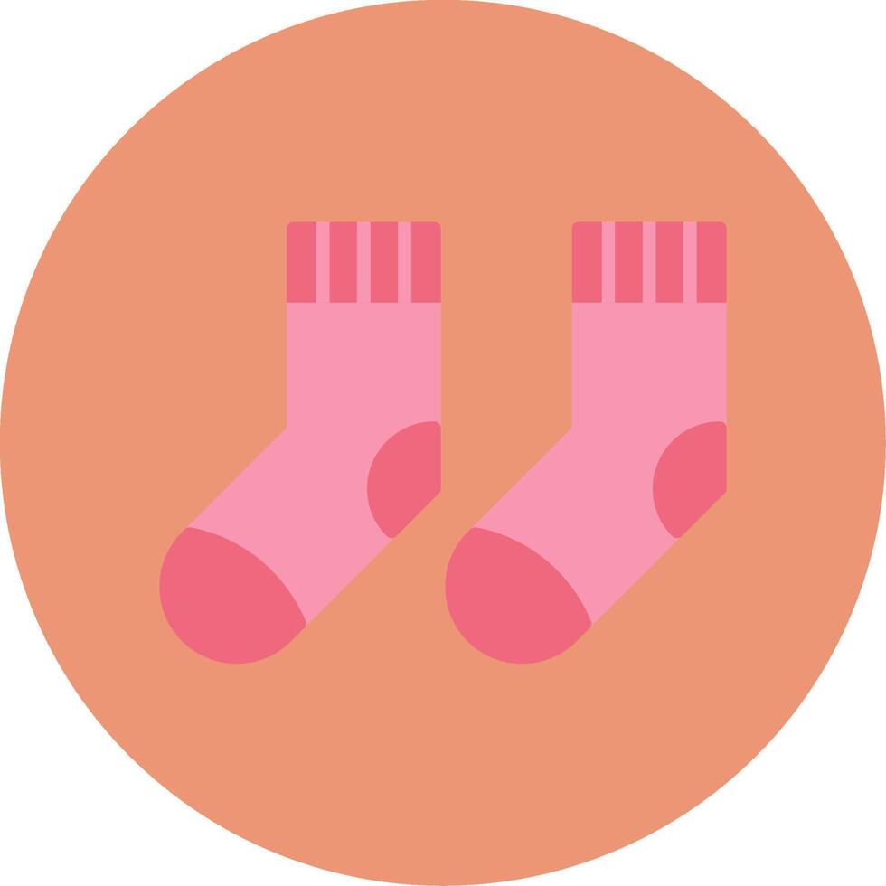 Socks Flat Circle Icon vector