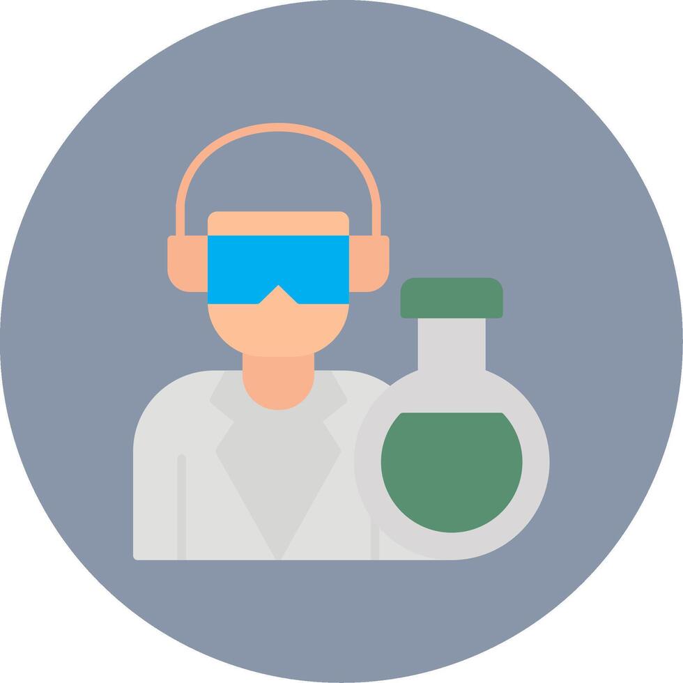 Chemist Flat Circle Icon vector