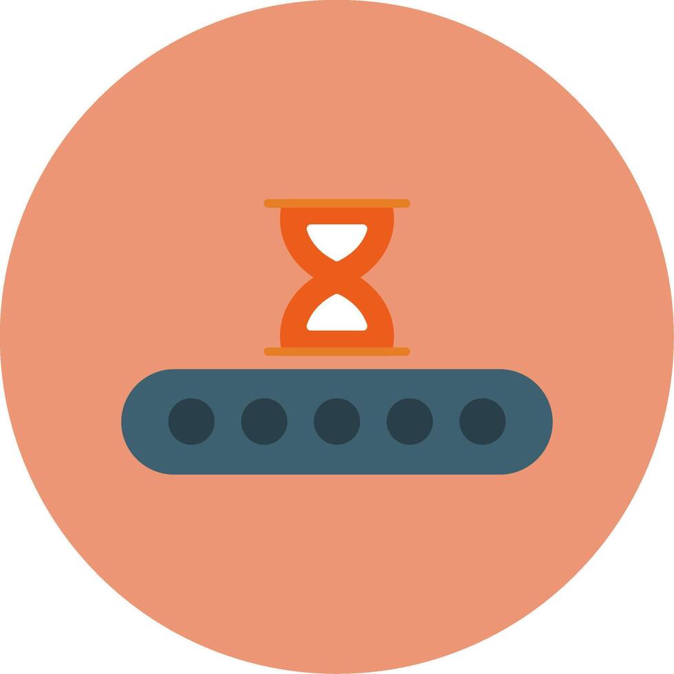 Waiting Flat Circle Icon vector