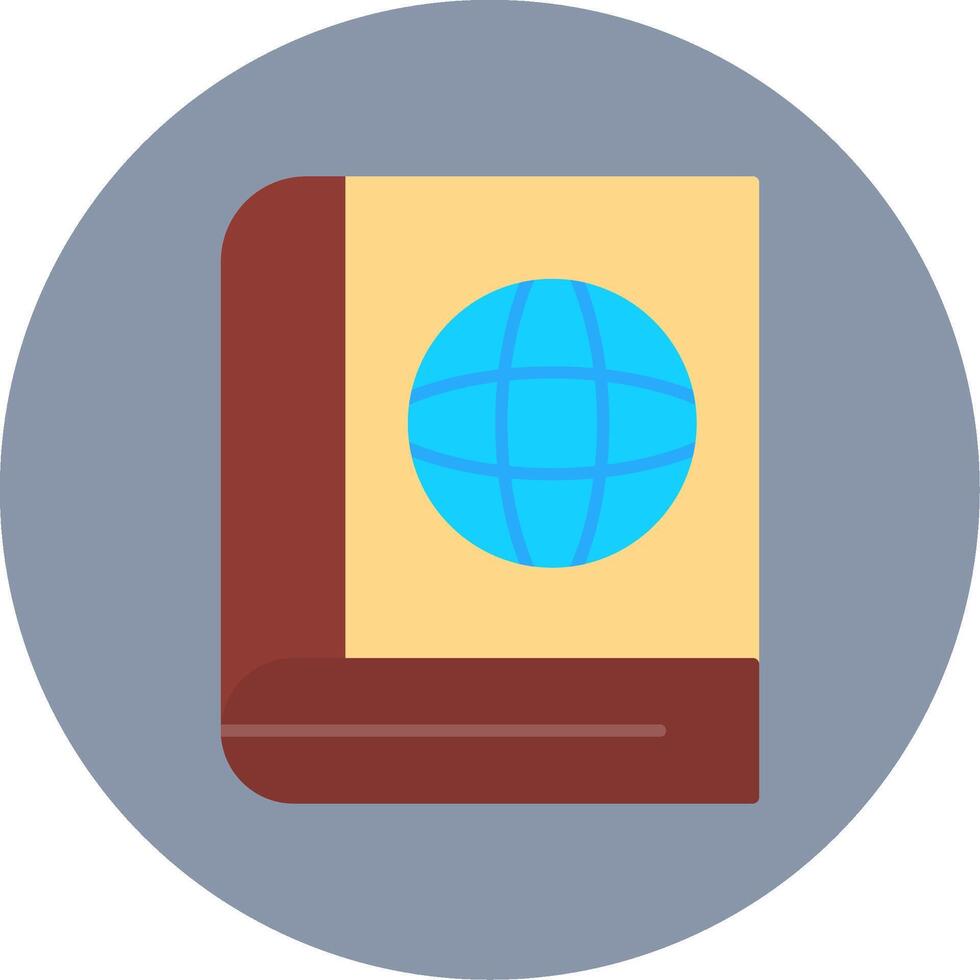 Encyclopedia Flat Circle Icon vector