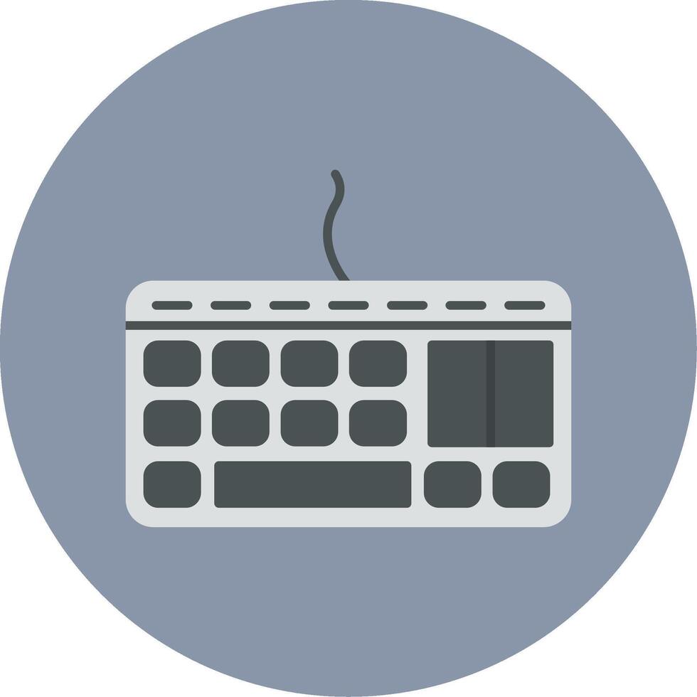 keyboard Flat Circle Icon vector