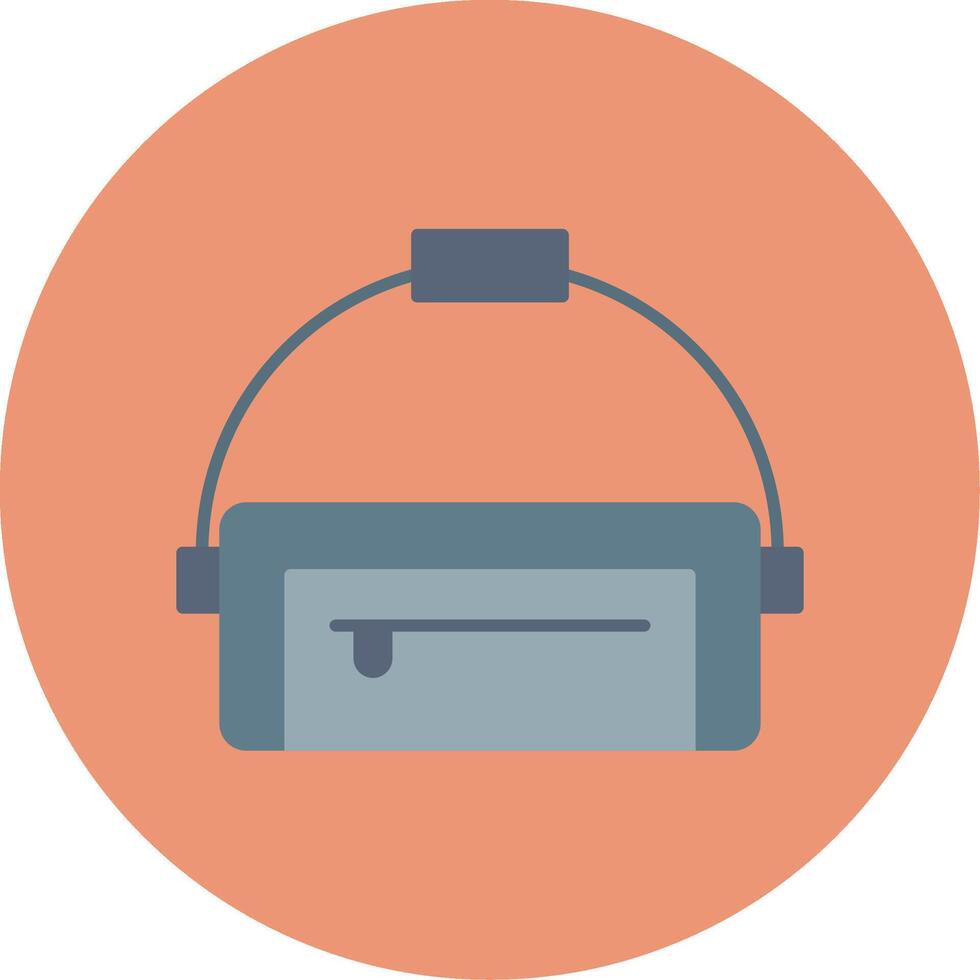 Fanny Pack Flat Circle Icon vector