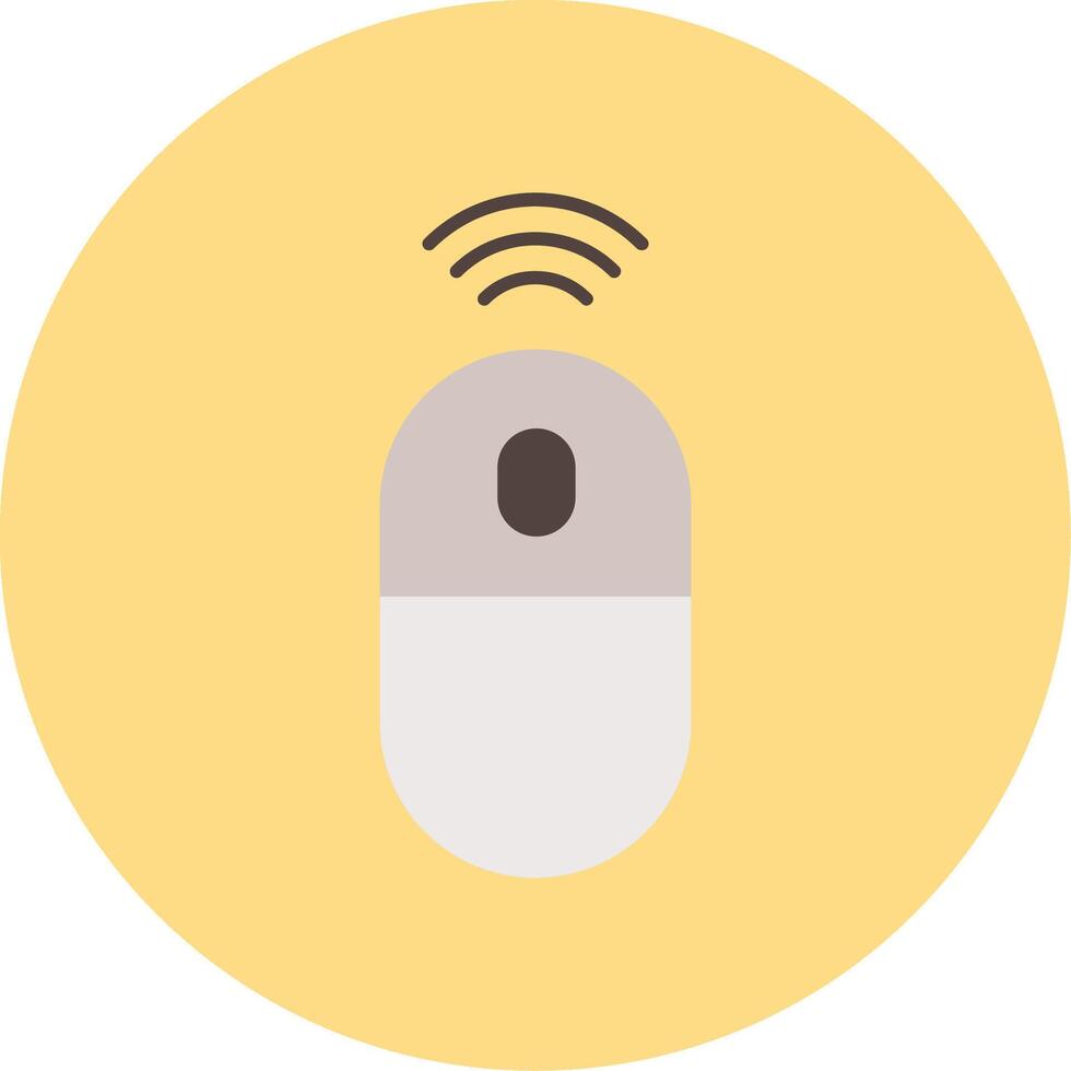 Wireless Mouse Flat Circle Icon vector