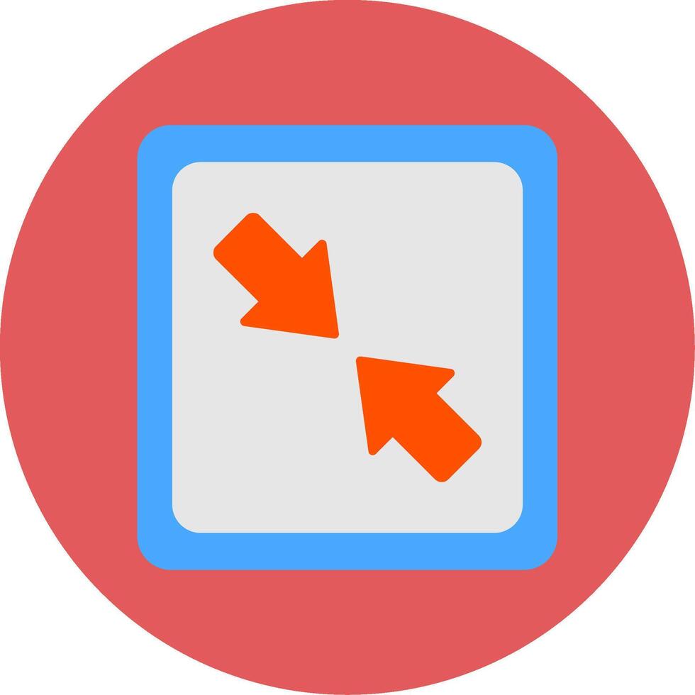 Shrink Flat Circle Icon vector
