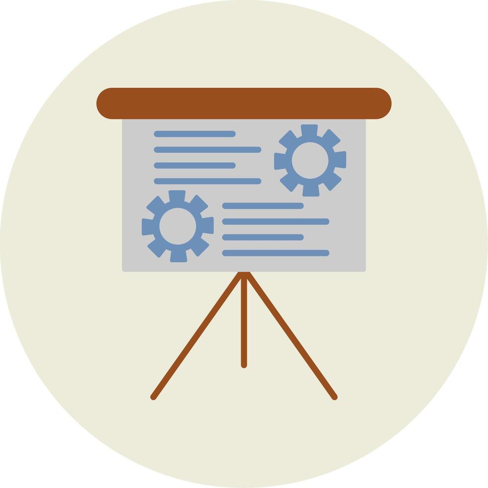 Presentation Flat Circle Icon vector