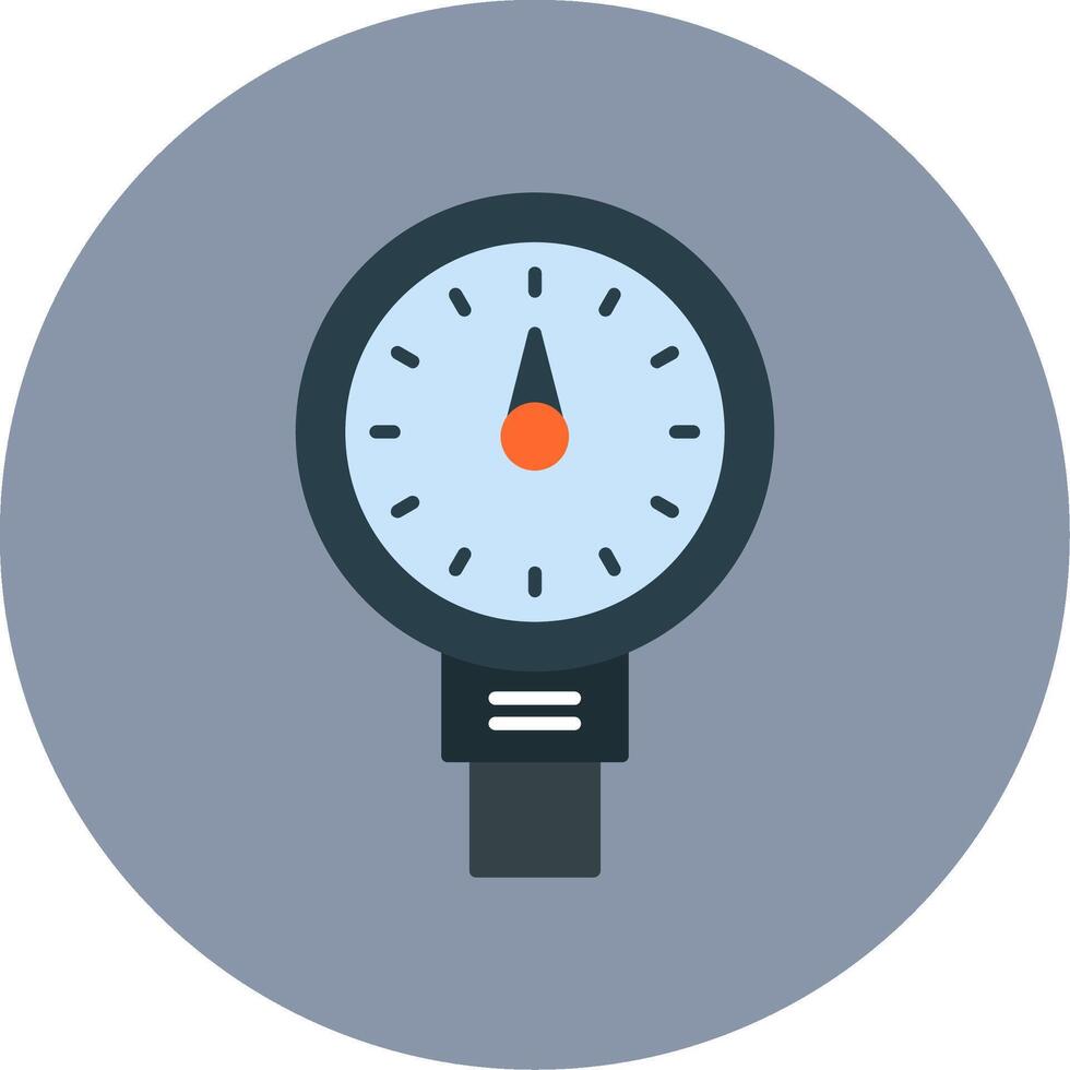 Meter Flat Circle Icon vector