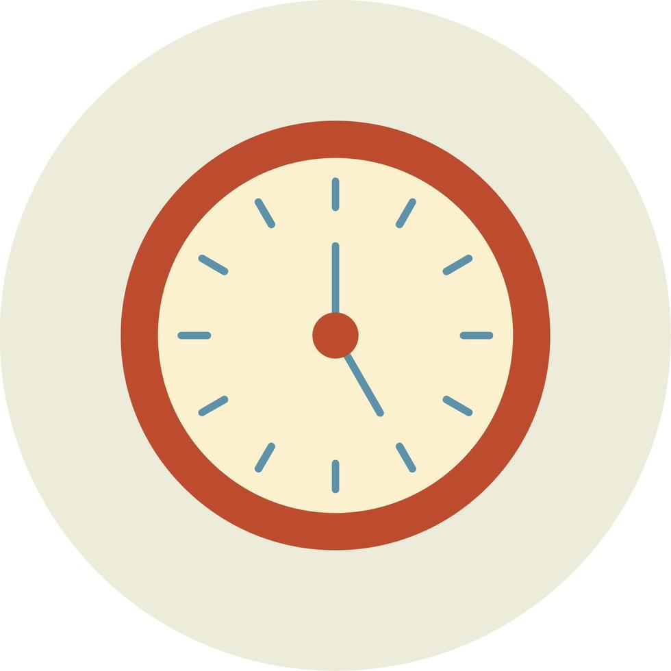 Time Management Flat Circle Icon vector