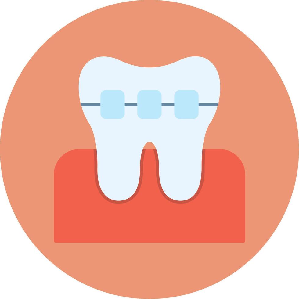 Braces Flat Circle Icon vector