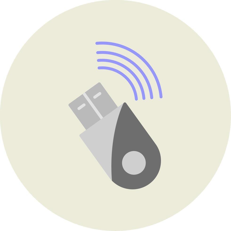 Usb Modem Flat Circle Icon vector