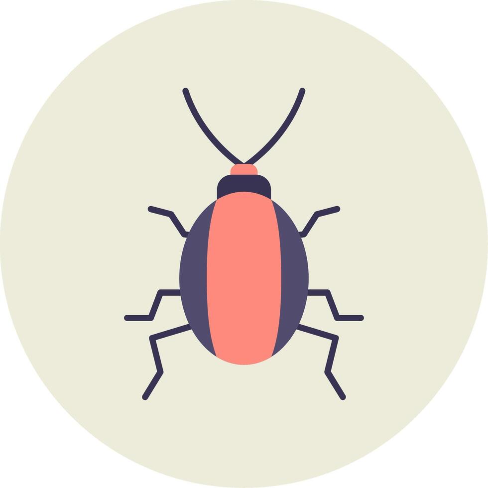 Cockroach Flat Circle Icon vector