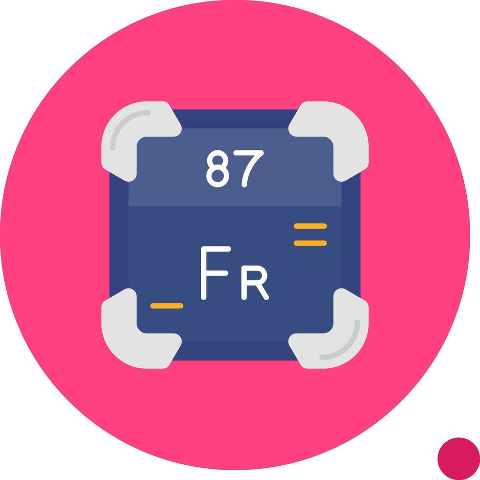 Francium Long Circle Icon vector