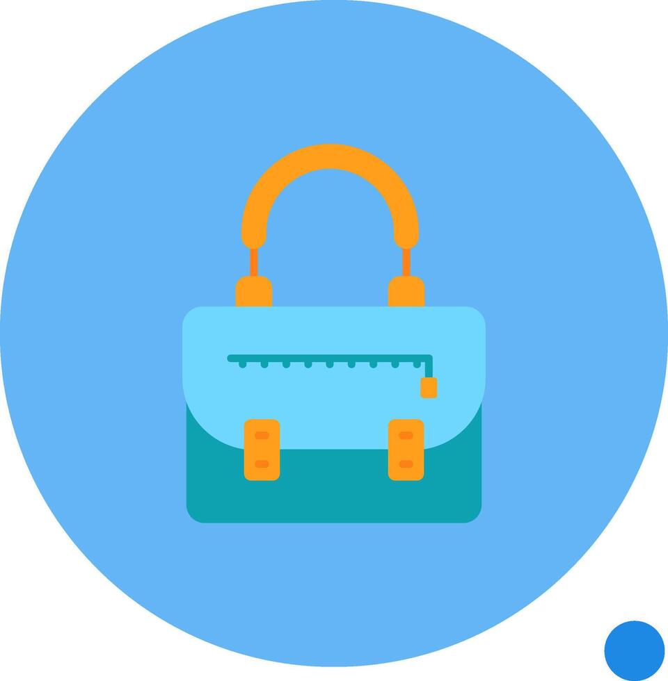 Handbag Long Circle Icon vector