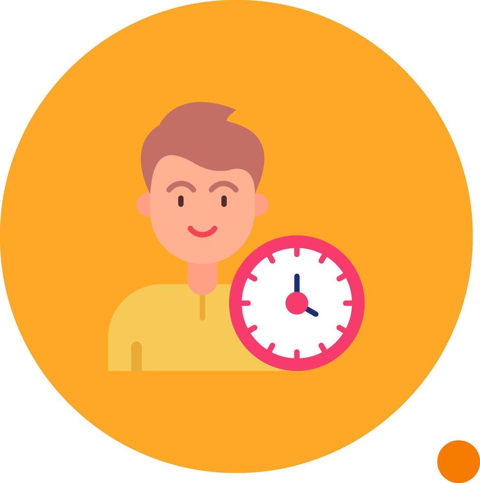 Time Long Circle Icon vector