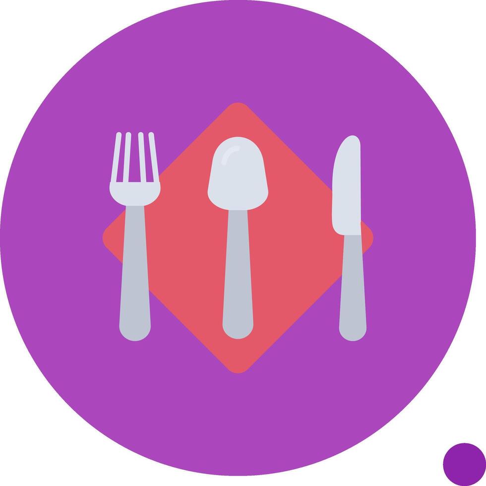 Cutlery Long Circle Icon vector